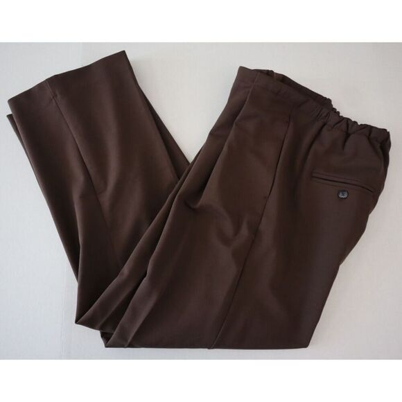 Free People OB2162963 Women's Sz S Brown Pleated Front Straight Leg Pants - Picture 10 of 11